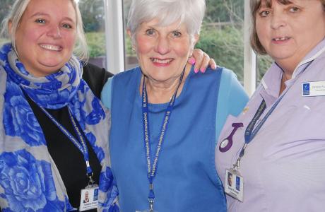 Angela volunteering at St Michaels with 2 colleagues