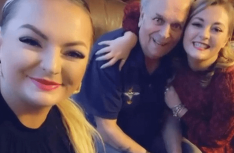 Jade and Amber with their Grandad