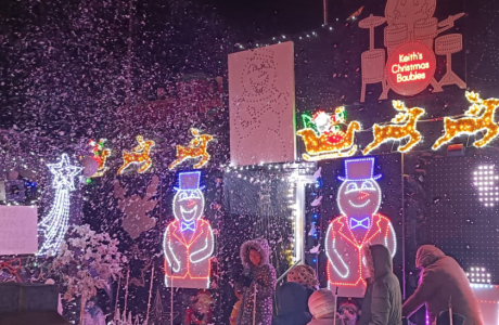 Keith Browns Christmas light display outside of his house