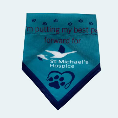 Green and blue dog bandana