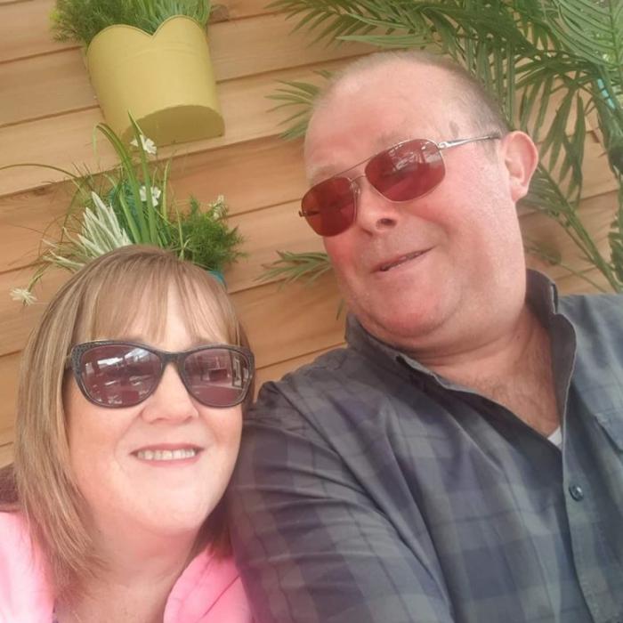 Steve and Sarah smiling together