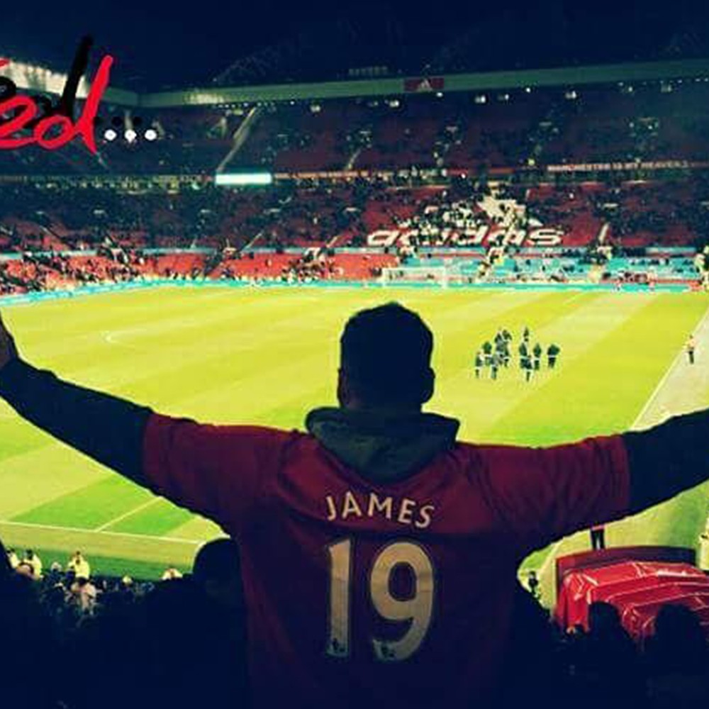 Emma's son Jacob visiting Old Trafford