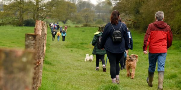 Walkers in Farleigh Wallop Estate