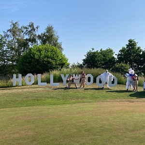 Golf members dressed up on Sheffield Oaks golf course