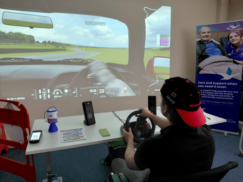 Supporter doing a virtual lap in aid of us