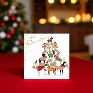 Dog Christmas Tree Christmas Card (Pack of 10)