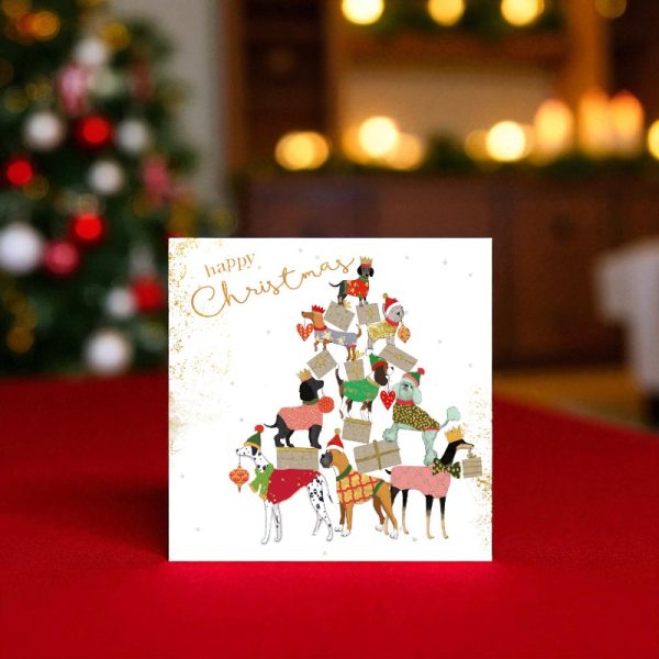 Dog Christmas Tree Christmas Card (Pack of 10)