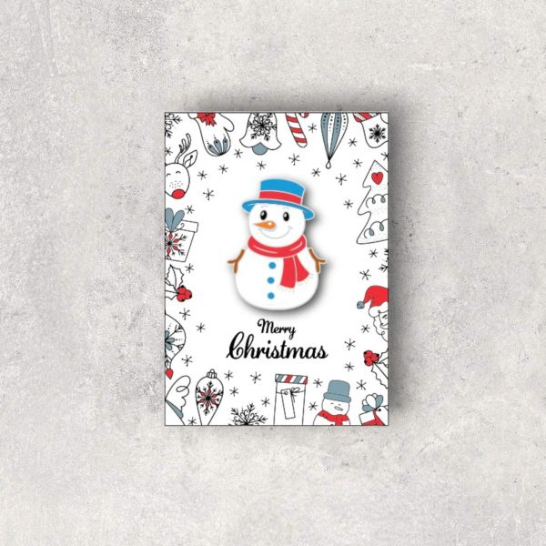 Jolly Snowman Christmas Badge