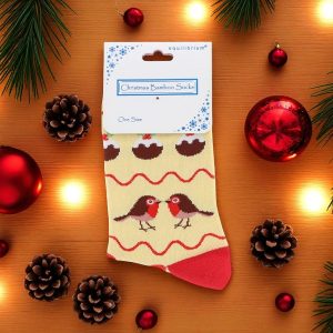 Ladies' Christmas Pudding & Robin Socks