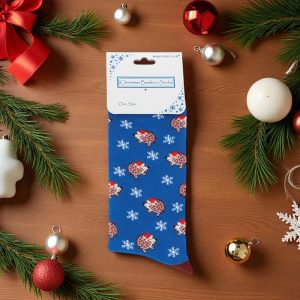 Men's Christmas Hedgehog Socks