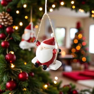 Santa on Swing Tree Decoration