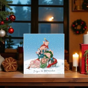 Wooly Blankets Christmas Card (Pack of 10)
