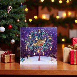 Golden Partridge Christmas Card (Pack of 10)