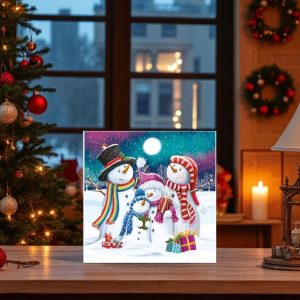 The Family Snow Christmas Card (Pack of 10)