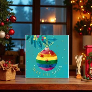 Deck the Halls Christmas Card (Pack of 10)