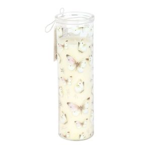White Butterly Tube Candle